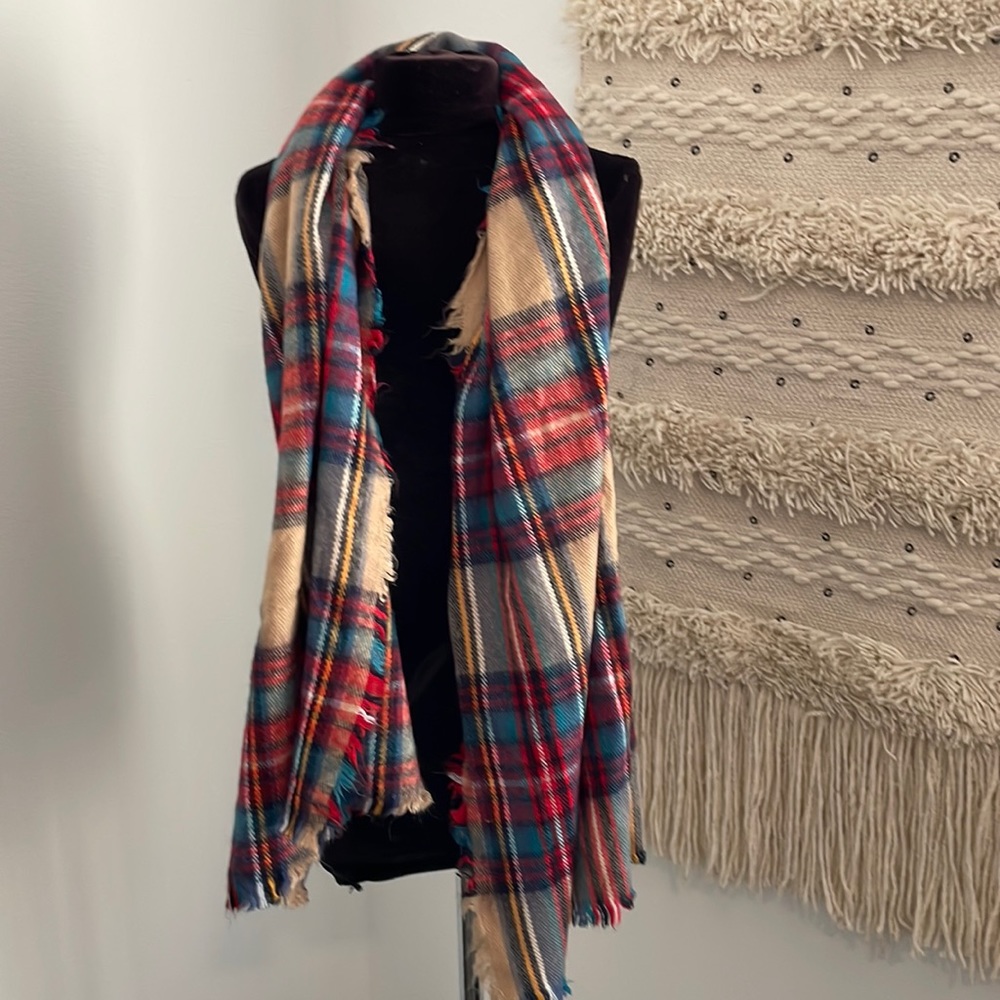 Colorful plaid scarf